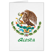 Acosta mexikanisches nationales Siegel karten
