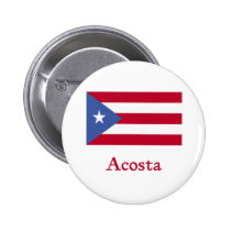 Acosta Puertorikaner-Flagge buttons