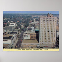 Adams-St., Jacksonville Florida Vintag Plakatdruck