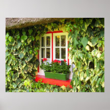 Adare Fenster-Rebe-Druck Posterdruck