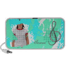 Addieren Sie Fotoclef-schmutziges blaues aquamarin Mini Speaker