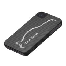 "addieren Sie Ihr Name" silberne Silhouette WTI Im iPhone 4 Case-Mate Hüllen