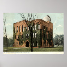 Adelbert-Uni, Cleveland, Ohio 1910 Vintag Posterdruck