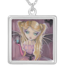 Adeline in der rosa kleinen Goth Vampirs-Halskette