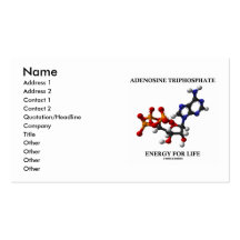 Adenosin-Triphosphat- (ATP)Energie für das Leben Visitenkartenvorlage
