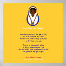 Adoptions-Gedicht - Afrika Plakatdruck