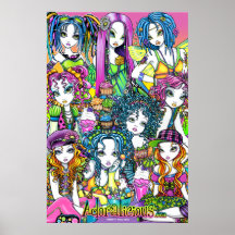 Adoralicious Regenbogen-feenhaftes Freund-Plakat