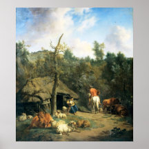 Adriaen van de Velde Hütte Plakat