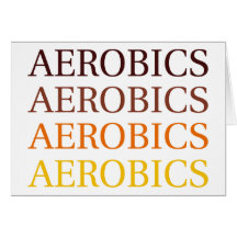 Aerobics Grußkarte