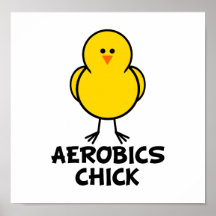 Aerobics-Küken Posterdruck