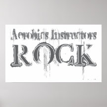 Aerobics-Lehrer-Felsen Plakate