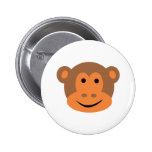 Affe-Affen-Schimpanse-Gorilla-Kopf Anstecknadelbutton