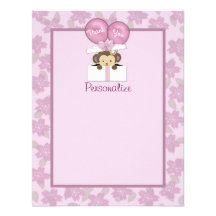 Affe-Babyparty FLAT#2 danken Ihnen ORCHIDEE Personalisierte Einladungen