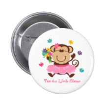 Affe-kleine Schwester Buttons