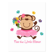 Affe-kleine Schwester Postkarte