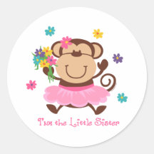 Affe-kleine Schwester Sticker