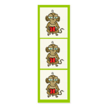 Affe-Lesezeichen Visitenkartenvorlage
