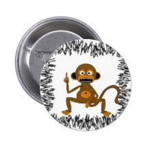 Affe sehen Affe doo Knopf Anstecknadelbuttons