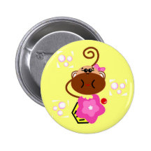Affe u. kleiner Kuchen Buttons