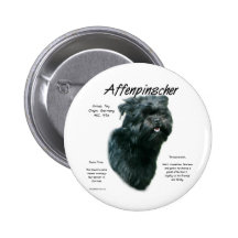Affenpinscher-Geschichtsentwurf Anstecknadelbutton