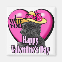 Affenpinscher-Valentinstag-Geschenke Kühlschrankmagnete