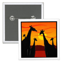 Afrika-Giraffen Anstecknadelbuttons