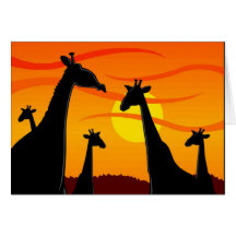 Afrika-Giraffen Karten