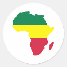 Afrika-Reggae Runder Sticker
