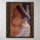Afrikanische Braut auf Korbgeflecht Poster