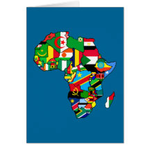 Afrikanische Karte von Afrika-Flaggen innerhalb de