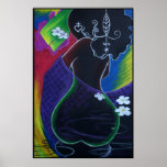 Afrikanischer Mond in Digital-Wasser Posterdruck