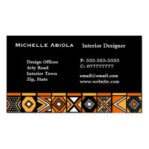 Afrikanisches Kunstmuster Visitenkartenvorlage