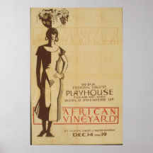 Afrikanisches Weinberg-Anfang-Plakat