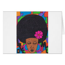 Afro-Mädchen Grußkarten
