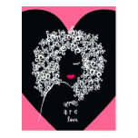 Afros sind Liebepostkarte