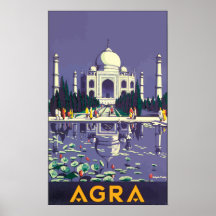 Agra, Vintag Posterdruck