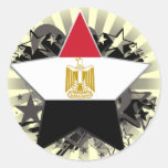 Ägypten-Stern Runde Aufkleber