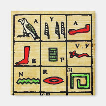 Ägyptische Hieroglyphen, alphabetische Symbole Magnete