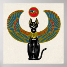 Ägyptische Katzen-Göttin Plakatdruck