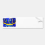 Ägyptischer Boots-Lastkahn (in Öl 2) Auto Sticker
