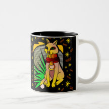 "ÄGYPTISCHER CAT-BECHER TEEHAFERL