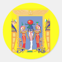 Ägyptisches Pharao Runder Aufkleber
