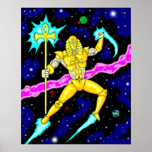 Ägyptisches Roboterplakat