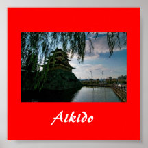 Aikido-Japaner-Kampfkunst Plakatdruck
