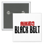 Aikido-schwarzer Gürtel Button