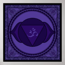 Ajna oder drittes Auge chakra Plakat