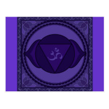 Ajna oder drittes Auge chakra Postkarte