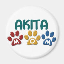 AKITA-MAMMA Tatzen-Druck Magnete