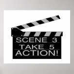 Aktions-Direktoren Clapboard Plakate