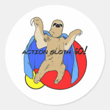 Aktions-Trägheit gefärbt Runder Sticker